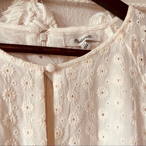 NWT Madewell | Eyelet Tassel-Tie Mini Dress - Picture 7 of 8